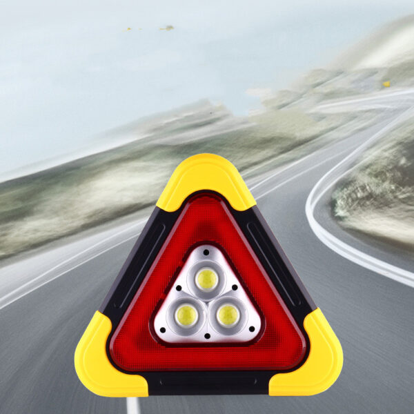Compatible with Apple, Car Tripod Warning Sign Car Triangle Sign Auto Luminous Car Tripod Parking Reflective Solar Light - Image 6