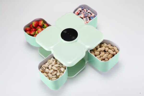 Exquisite Smart Candy Box White Dried Fruit Box Separated Smart Candy Box - Image 3