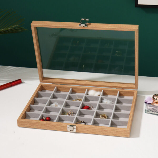 Rosewood Grain Jewelry Storage And Organization Box - Image 9