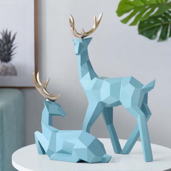 Deers Sculpture Resin Deer Statue Decoration Home Decor Statues Deer Figurines Modern Decoration Deers Table Ornament - Image 4