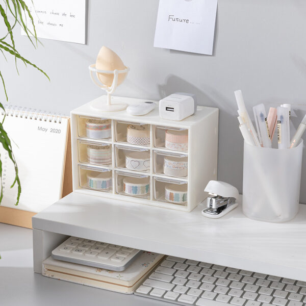 Hand Account Tape Transparent Drawer Desktop Storage Organization Box - Image 3