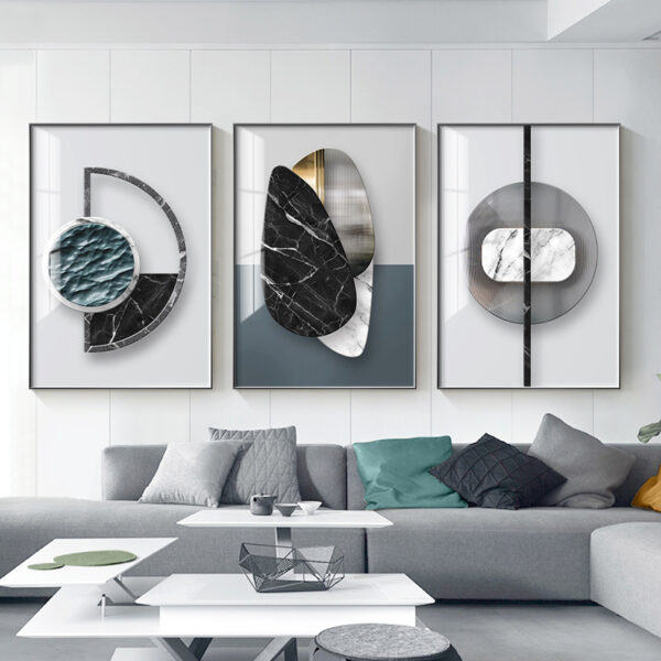 Abstract Geometric Canvas Painting Picture Home Decor Wall Poster - Image 9