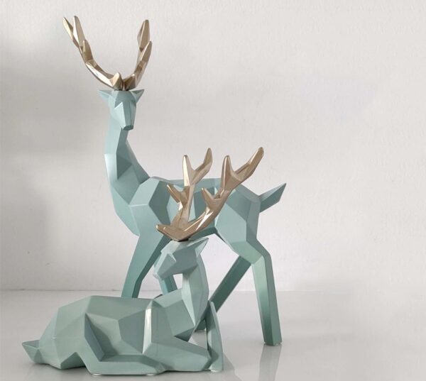 Deers Sculpture Resin Deer Statue Decoration Home Decor Statues Deer Figurines Modern Decoration Deers Table Ornament - Image 5