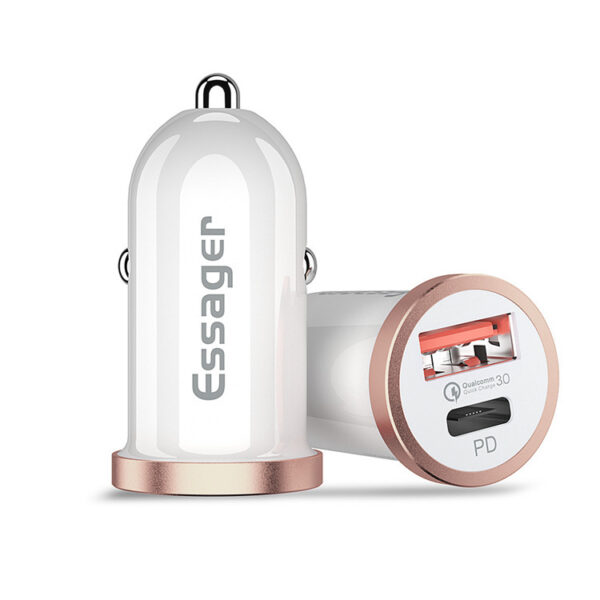 Mini Car Charger Qc3.0 Charger Pd Car Charger Smart Charger Type-C Car Charger Head - Image 3