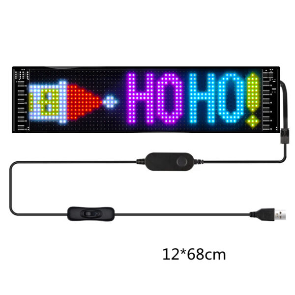 Programmable Car LED Sign LED Full-color Advertising Screen Ultra-thin Display Screen Custom Text Pattern Animation Display Car - Image 3